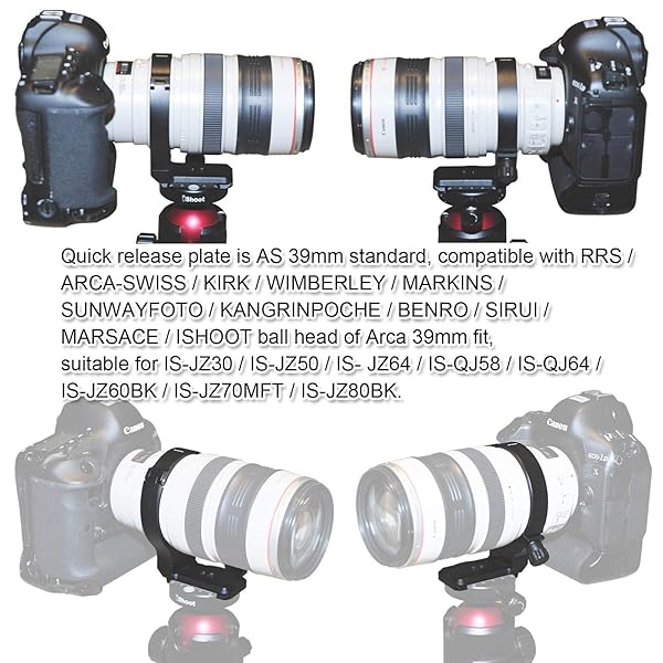 iShoot iShoot Tripod Mount Ring for Canon EF 28-300mm & 70-300mm Lenses - CNC Machined Aluminum with Quick Release Plate - View 9 of 9
