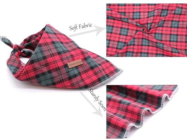 Elegant little tail Elegant Little Tail Christmas Bandana Washable Reversible Cotton Pet Scarf Adjustable for Small to Large Dogs and Cats - View 3 of 8