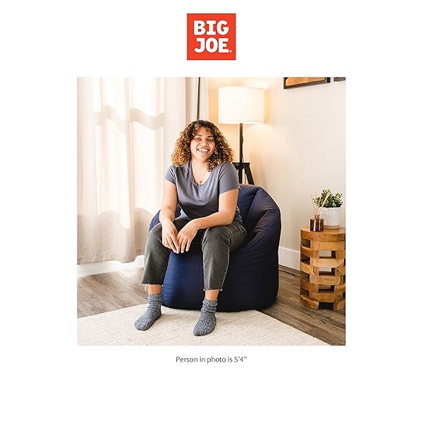 Big Joe Big Joe Milano Navy Beanbag Chair - Durable Smartmax Comfort for Home & Office - View 5 of 6
