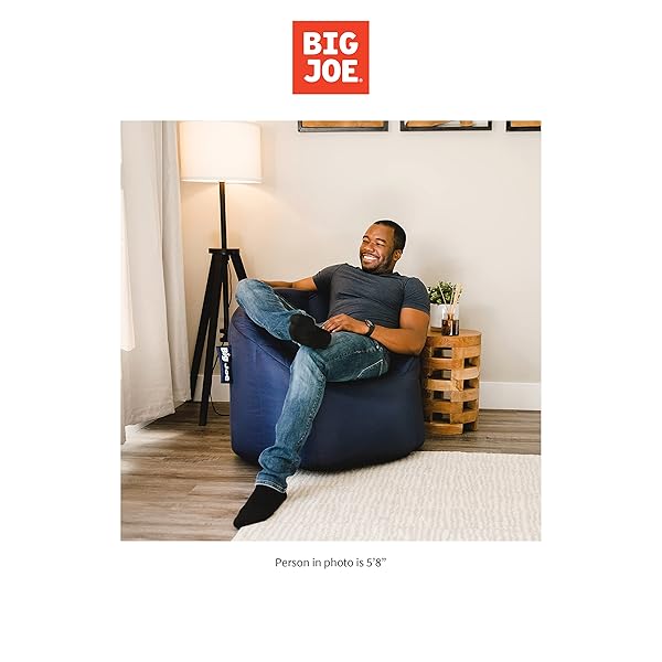 Big Joe Big Joe Milano Navy Beanbag Chair - Durable Smartmax Comfort for Home & Office - View 6 of 6