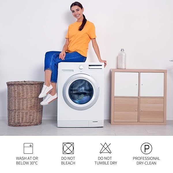 YEMYHOM YEMYHOM Dark Gray Ottoman Cover High Stretch Jacquard Design Removable Slipcover for Folding Storage Footstool Rectangle Small - View 8 of 8