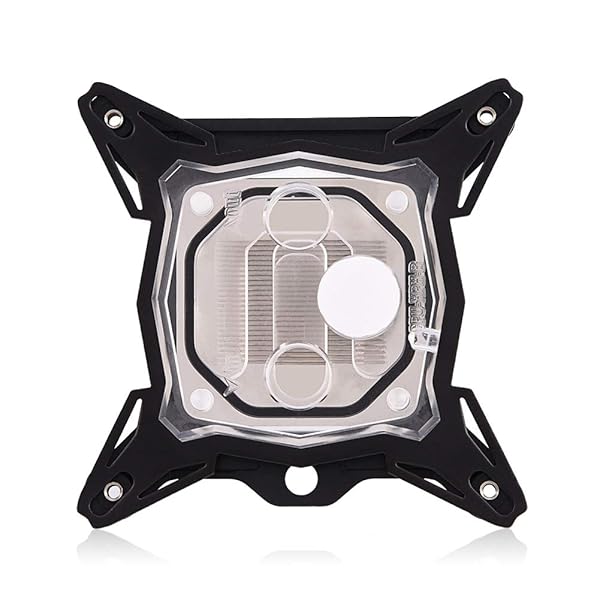 Yoidesu 0.3mm Intel CPU Water Block - Red Copper & Acrylic Cooling Solution for 775/115x/2011 with LED Light - View 4 of 11