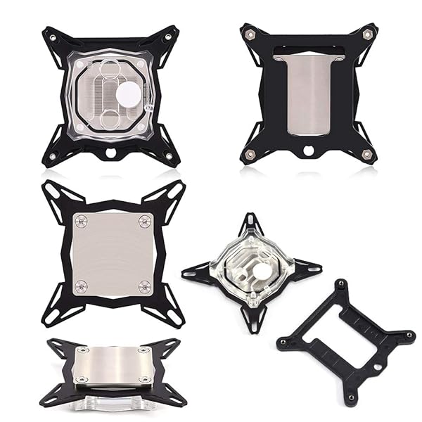 Yoidesu 0.3mm Intel CPU Water Block - Red Copper & Acrylic Cooling Solution for 775/115x/2011 with LED Light - View 10 of 11