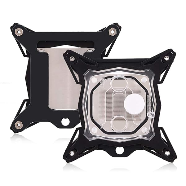 0.3mm Intel CPU Water Block - Red Copper & Acrylic Cooling Solution for 775/115x/2011 with LED Light