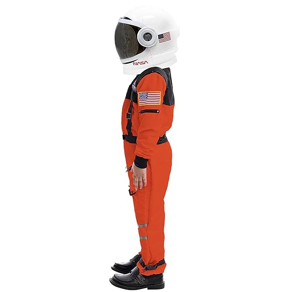 Spooktacular Creations Spooktacular Creations Orange Astronaut Costume for Toddlers with Helmet and Movable Visor Perfect for Halloween and Cosplay Party Supplies - View 6 of 8