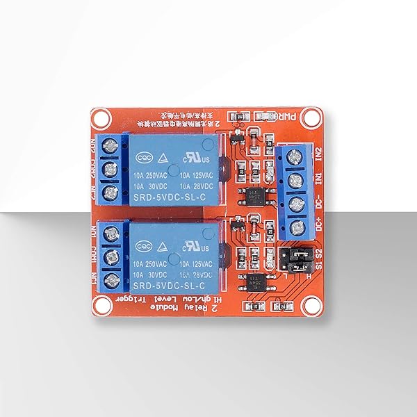 Valefod 2 Pack DC 5V Relay Module 2 Channel Relay Switch Optocoupler Isolation High Low Level Trigger - View 3 of 8