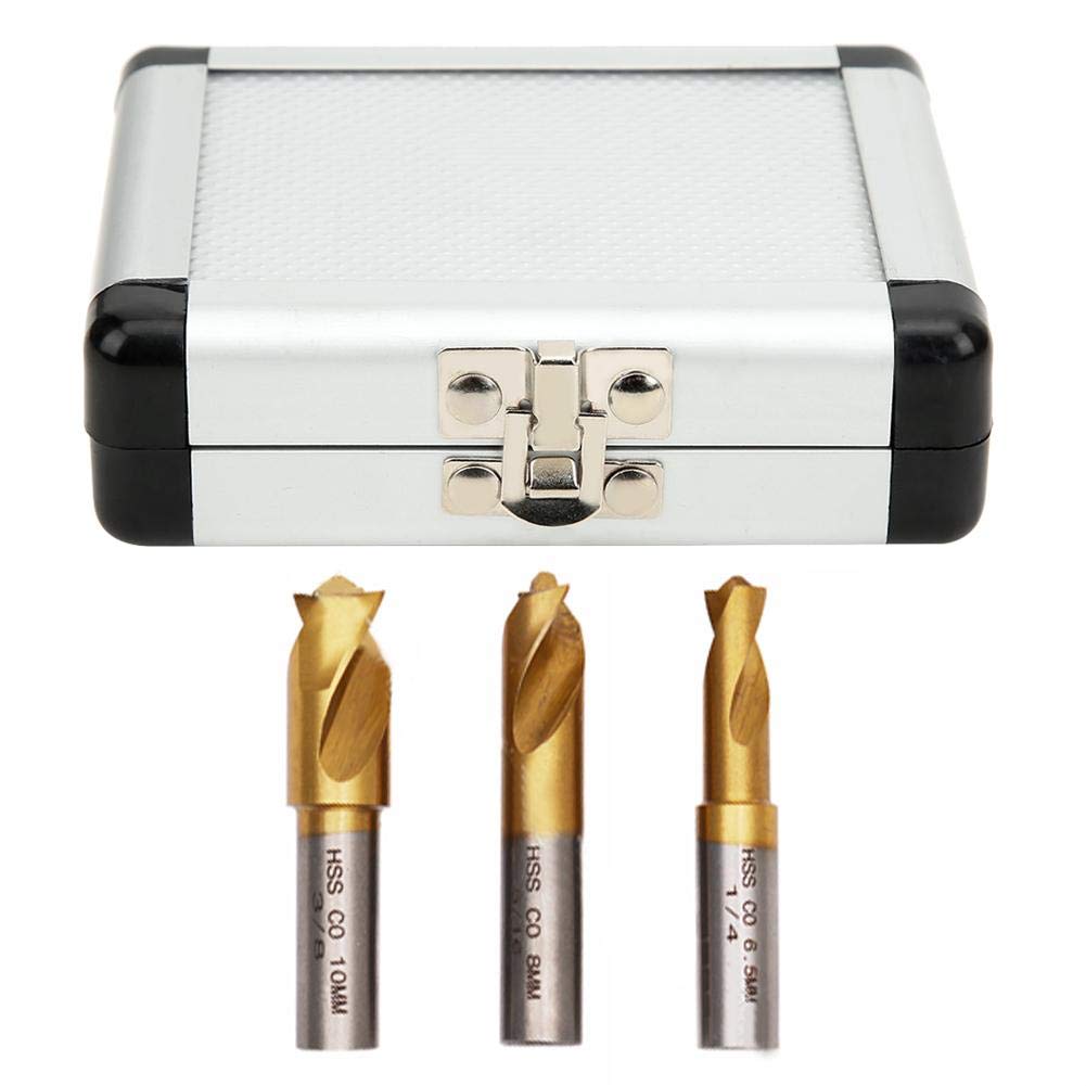 Vikye 3-Piece HSS CO Cobalt Spot Weld Cutter Kit - 1/4in, 5/16in, 3/8in Drill Bit Set for Easy Spot Weld Separation - View 8 of 9