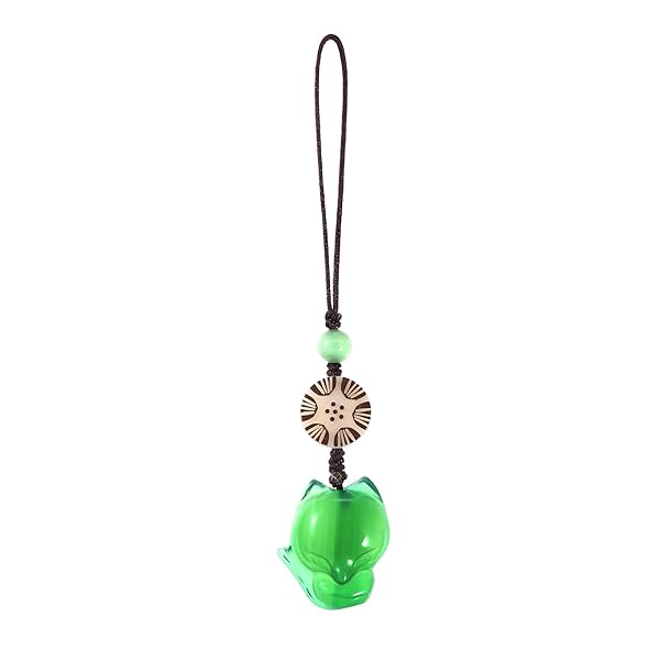 Hemobllo Cartoon Fox Phone Charm Key Chain - Hemobllo Green Cell Phone Strap & Pendant Decor