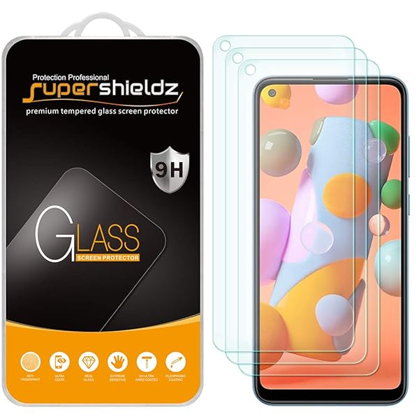 Supershieldz Supershieldz 3 Pack Tempered Glass Screen Protector for Samsung Galaxy A11 Anti Scratch Bubble Free
