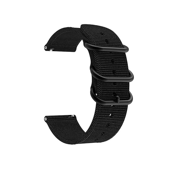YEEJOK Yeejok 22mm Nylon Watch Bands for Fossil Gen 6/5E & Gen 4 - Quick Release Fine Woven Strap in Black