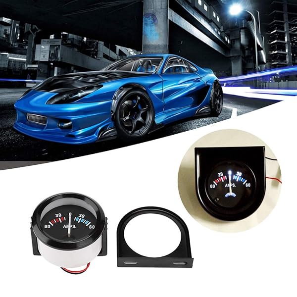 Acouto Acouto 12V 2 Inch Car Ammeter Voltmeter 60 Amp Gauge for Motorcycle Vehicle Tractor Modification - View 5 of 10