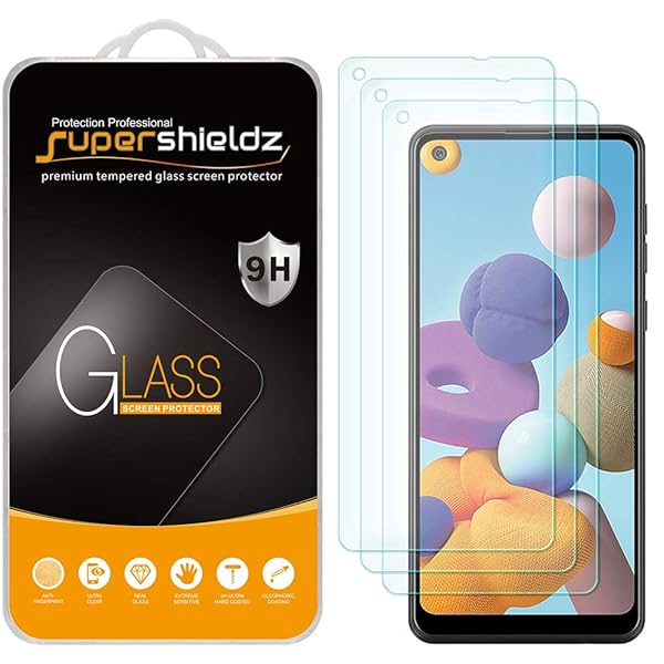 Supershieldz Supershieldz 3 Pack Tempered Glass Screen Protector for Samsung Galaxy A21 Anti Scratch Bubble Free - View 2 of 6