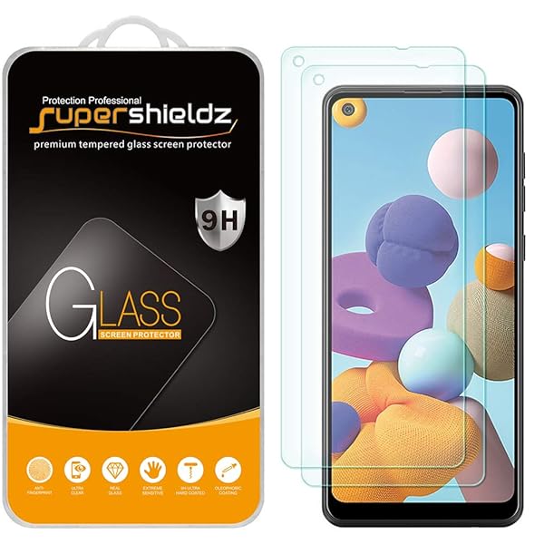 Supershieldz Supershieldz 2 Pack Tempered Glass Screen Protector for Samsung Galaxy A21 Anti Scratch Bubble Free - View 2 of 6
