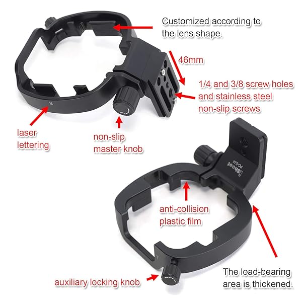 iShoot iShoot Tripod Mount Ring for Nikon PC-E Micro NIKKOR & Tilt-Shift Lenses - 46mm Arca-Swiss Quick Release - View 5 of 11