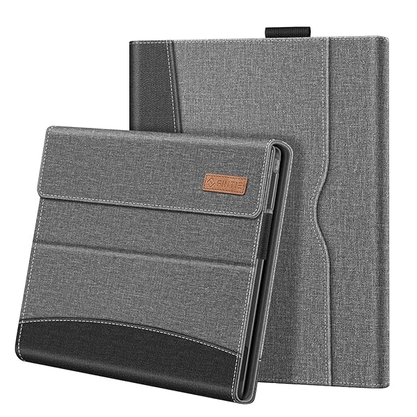FINTIE Fintie Case for Microsoft Surface Pro X 2020 2019 Multiple Angle Viewing Portfolio Business Cover with Pocket for 13 Inch Surface Pro X Gray - View 2 of 10