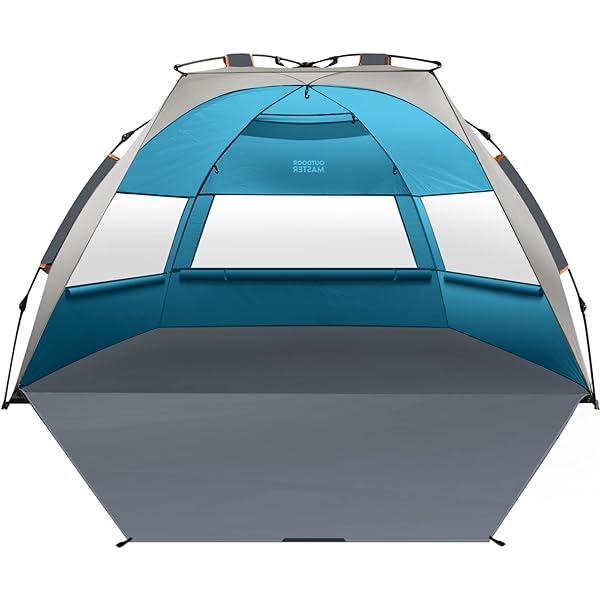 OutdoorMaster OutdoorMaster 4-Person Beach Tent: Easy Setup, Portable Sun Shelter with UPF 50+ Protection - Perfect for Family Fun!