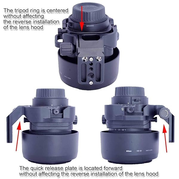 iShoot iShoot CNC Lens Collar Support for Nikon PC-E Micro NIKKOR 85mm - Arca-Swiss Quick Release Tripod Mount - View 9 of 11