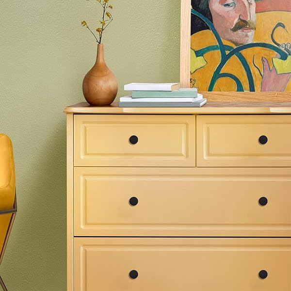 Antrader Antrader Matte Black Cabinet Knob 3/4in Round Drawer Pull Handle 6-Pack with Mounting Screws for Simple Home Upgrade - View 5 of 6