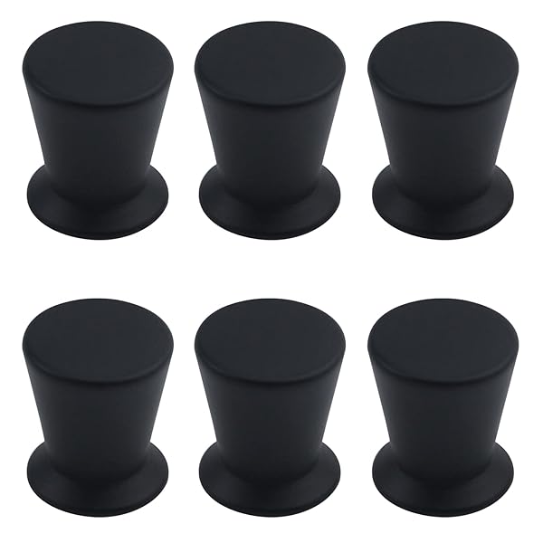 Antrader Antrader Matte Black Cabinet Knob 3/4in Round Drawer Pull Handle 6-Pack with Mounting Screws for Simple Home Upgrade - View 2 of 6