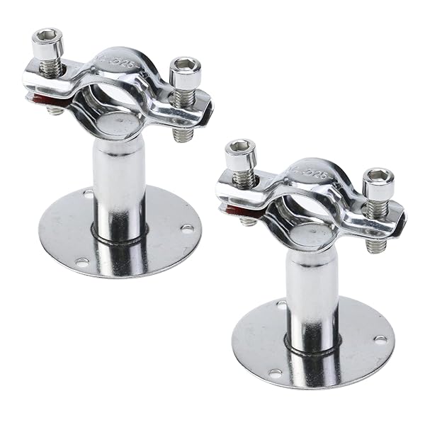 Antrader Antrader Adjustable Stainless Steel Wall Mount Shower Curtain Rod Support Bracket 2 Pack for 25mm Pipe Tube - View 3 of 5