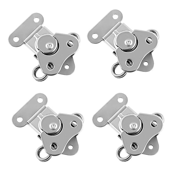 QWORK QWORK Heavy Duty Stainless Steel Latch 4 Pack for Flight Cases and Equipment Boxes 2 Inch x 1.5 Inch High Load Capacity Anti-Corrosion