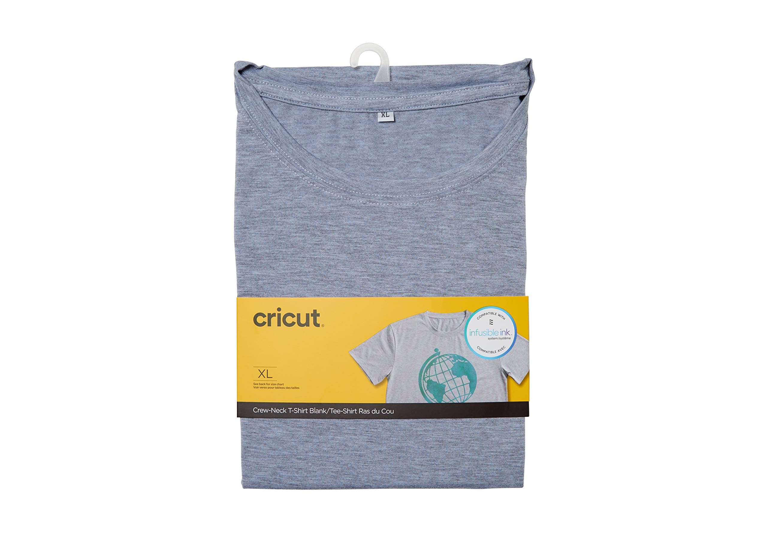 Cricut Cricut Men's XL Round Neck Grey T-Shirt Blank for Custom Designs and Crafting