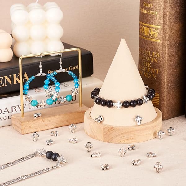 Craftdady Craftdady 100Pcs Antique Silver Tiny Cross Spacer Beads 10x8mm for Jewelry Making Tibetan Metal Crucifix Charm Beads Hole 2mm - View 7 of 8