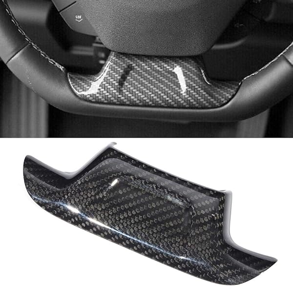 Aramox Carbon Fiber Steering Wheel Trim Cover for ZL1 2017-2019 No Hole Design - View 7 of 10