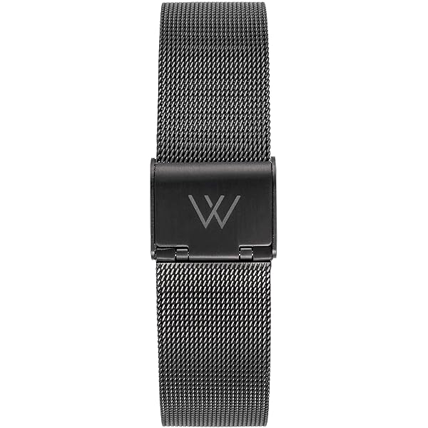 Wristology Upgrade Your Style: Wristology 18mm Black Metal Mesh Watch Band - Quick Release Milanese Strap for Men & Women