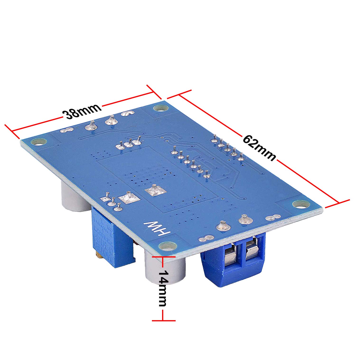Valefod 2 Pack DC-DC 5A Buck Converter 4-38V to 1.25-36V - High Power Voltage Regulator with LED Display - View 6 of 7
