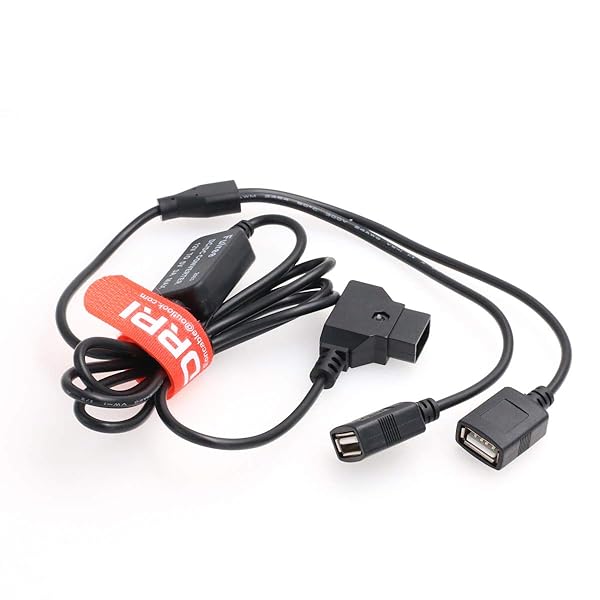 DRRI DRRI 14.8V D-Tap to Dual USB 5V 2A Power Adapter Cable for Sony Cameras & Blackmagic V Lock