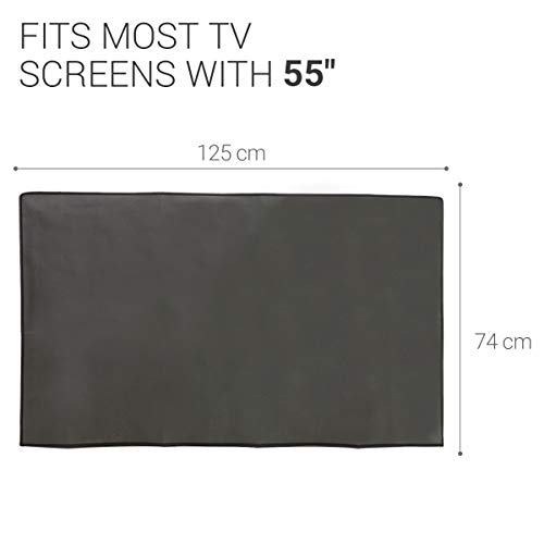 kwmobile kwmobile Dust Cover for 55 Inch TV Fabric Case Protector for Indoor Flat Screen TVs Dark Grey - View 4 of 7