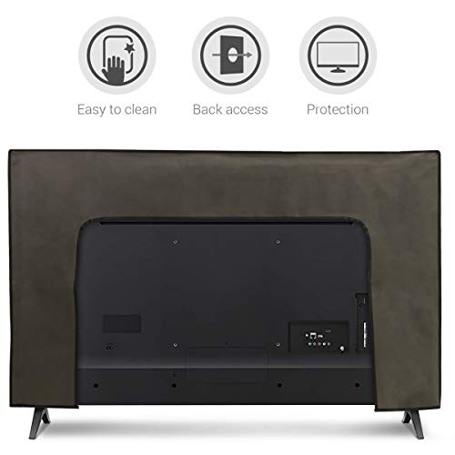 kwmobile kwmobile Dust Cover for 55 Inch TV Fabric Case Protector for Indoor Flat Screen TVs Dark Grey - View 5 of 7