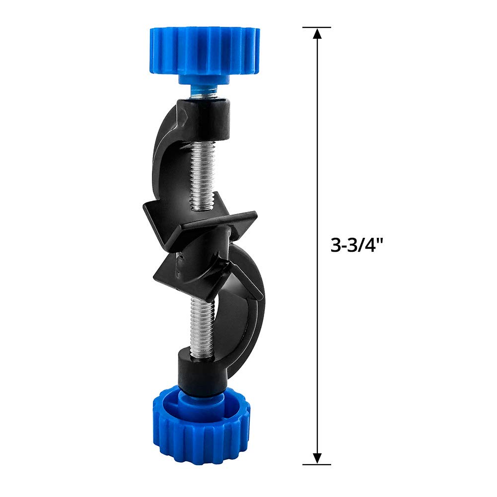 QWORK QWORK Lab Stand Clamp Holder 4 Pack Aluminum Alloy Right Angle Clamp with Boss Head Rods for 18mm Diameter - View 4 of 4