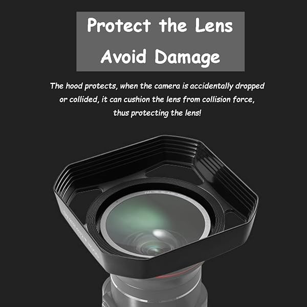 Diyeeni 37mm-72mm Camera Lens Hood - Reduce Glare & Enhance Video Quality for Digital Cameras & Camcorders - View 7 of 10