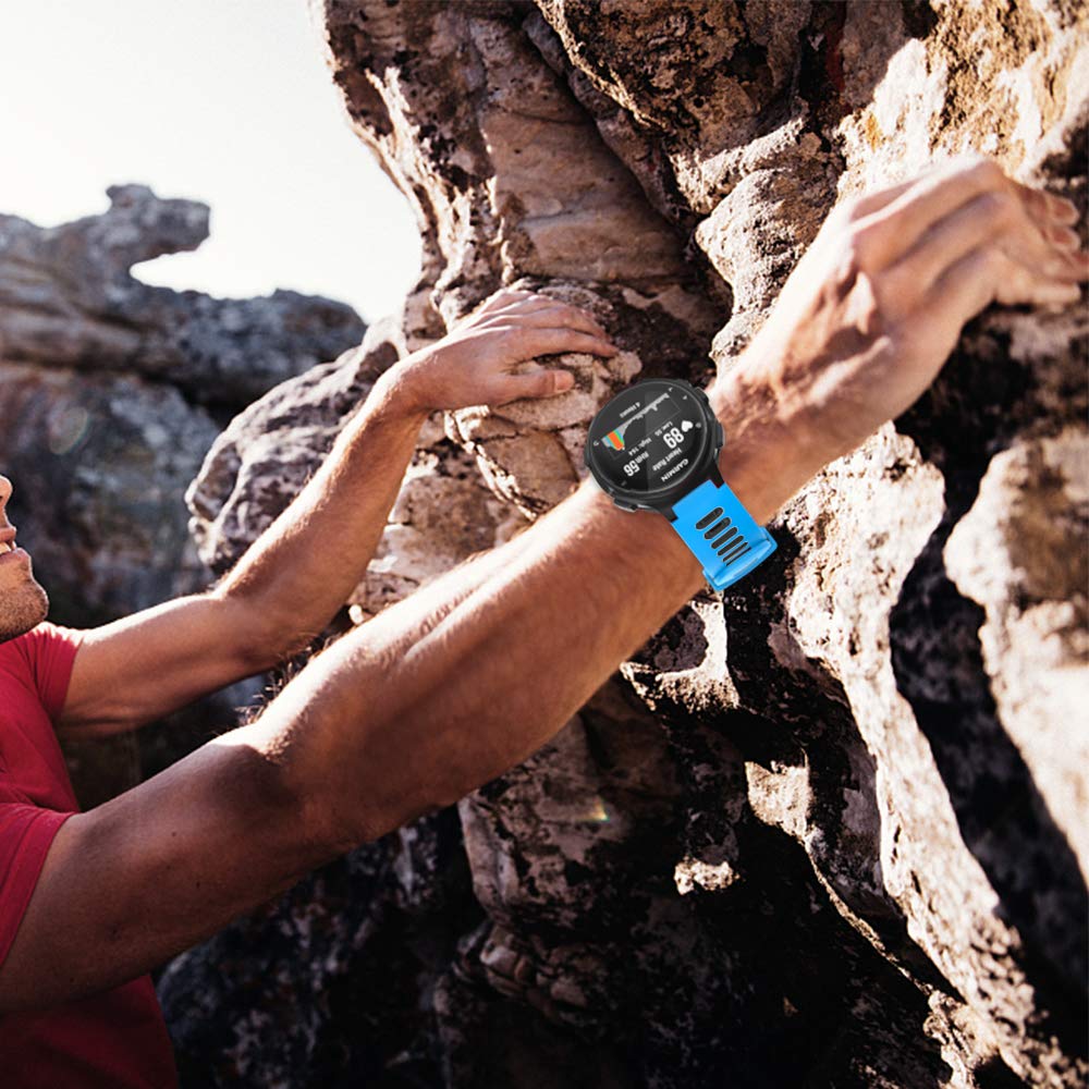 ISABAKE ISABAKE Soft Silicone Sport Watch Strap for Forerunner 735XT, 220, 230, 235, 620, 630 & Approach S20 S5 S6 - Green Band - View 7 of 7