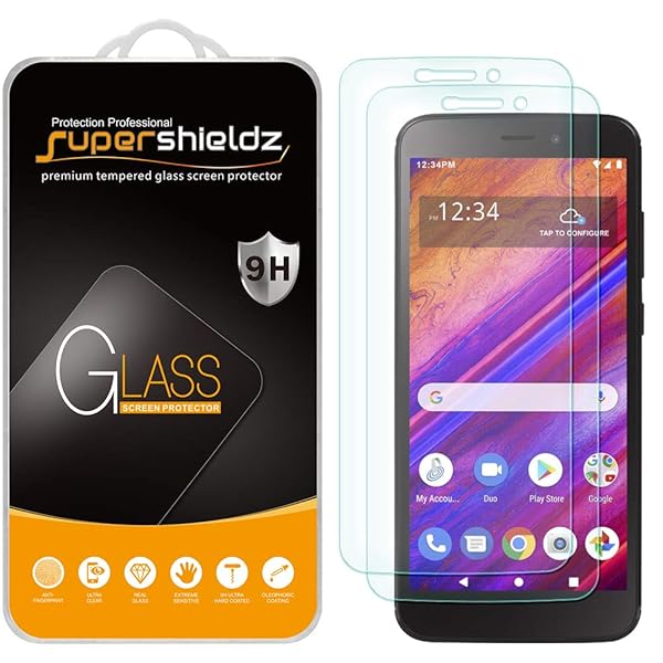 Supershieldz Supershieldz 2 Pack Tempered Glass Screen Protector for Blu View 1 Anti Scratch Bubble Free Protection - View 3 of 6