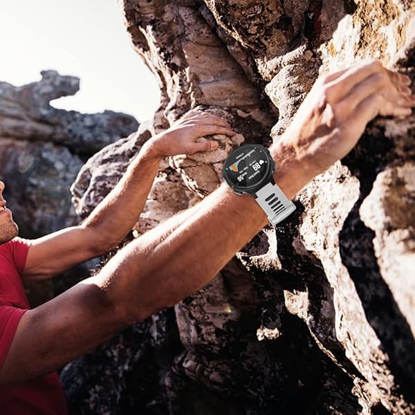 ISABAKE ISABAKE Soft Silicone Watch Band for Garmin Forerunner 735XT/230/220/235/620/630 & Approach S20/S5/S6 - White Replacement Wristband - View 9 of 9