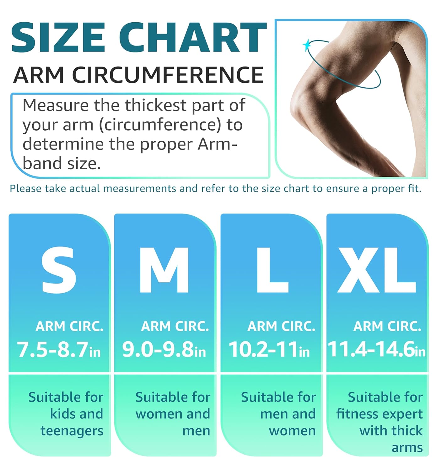 HiRui HiRui Universal Sports Running Armband Sleeve for iPhone 15 14 13 Plus Pro Samsung Galaxy All Phones Black - View 6 of 7