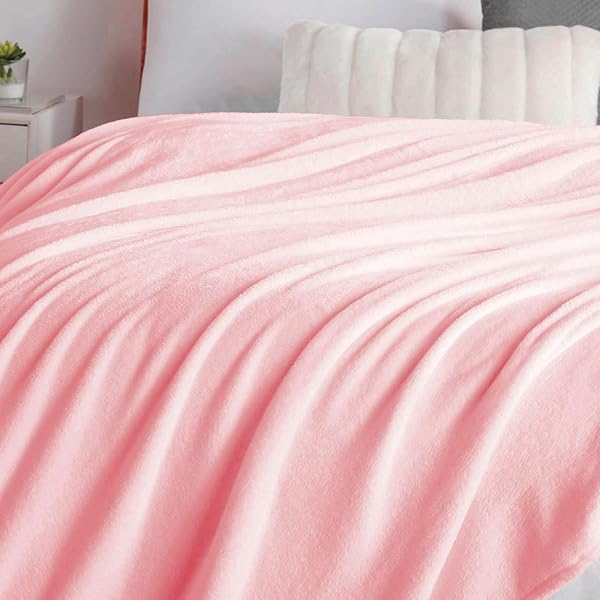 Walensee Walensee Fleece Blanket Plush Throw Lightweight Super Soft Microfiber Flannel 50x60 Pink Cozy for Couch Bed Sofa All Seasons - View 10 of 10