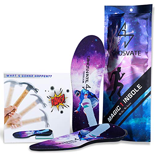 Ginosvate Shock Absorbing Boot Insoles for Men and Women Heavy Duty Support Ideal Gifts for Dad or Mom Purple