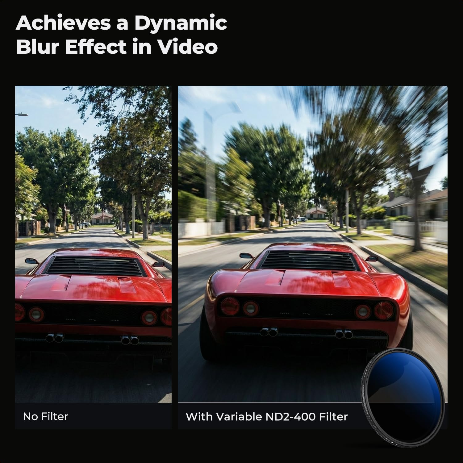 K&F CONCEPT KF Concept 67mm Variable ND Lens Filter ND2 to ND400 Adjustable Ultra Slim Multi Layer Coatings for Camera Lens - View 5 of 7