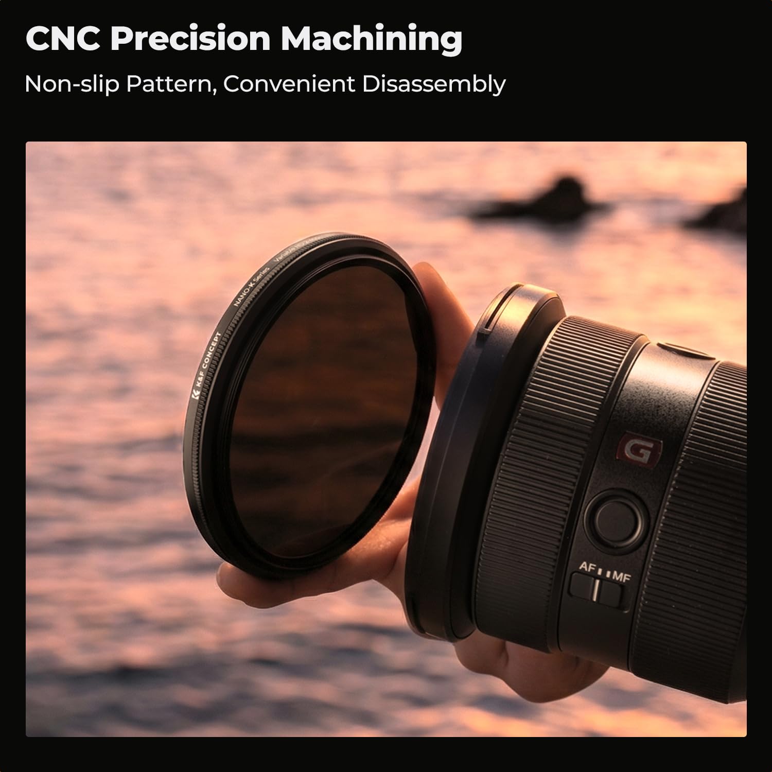 K&F CONCEPT KF Concept 67mm Variable ND Lens Filter ND2 to ND400 Adjustable Ultra Slim Multi Layer Coatings for Camera Lens - View 6 of 7