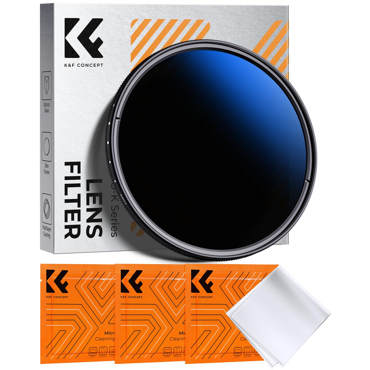 KF Concept 67mm Variable ND Lens Filter ND2 to ND400 Adjustable Ultra Slim Multi Layer Coatings for Camera Lens
