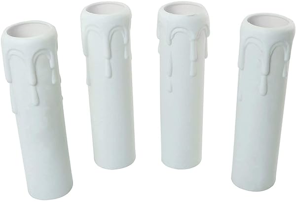 Longdex Longdex E12 Candelabra Base 12PCS White Antique Candle Light Sockets Chandelier Covers Candelabra Sleeves - View 3 of 6