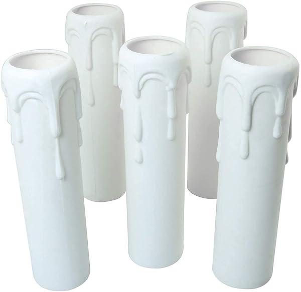 Longdex Longdex E12 Candelabra Base 12PCS White Antique Candle Light Sockets Chandelier Covers Candelabra Sleeves - View 4 of 6