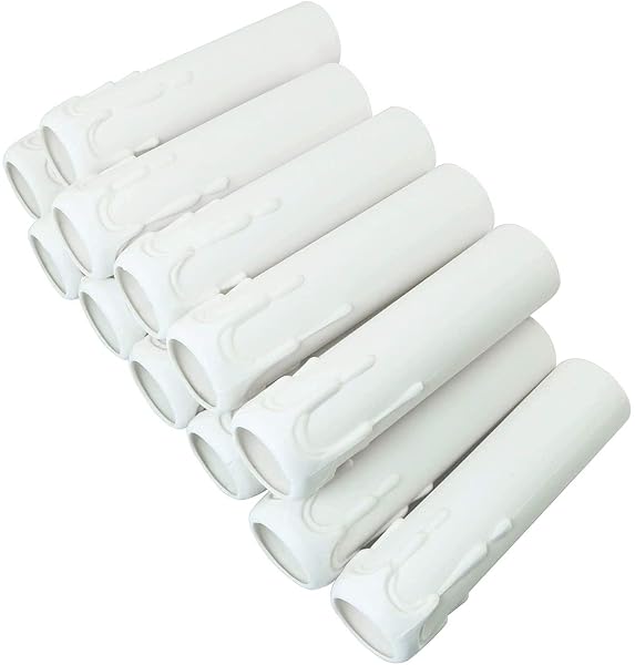 Longdex Longdex E12 Candelabra Base 12PCS White Antique Candle Light Sockets Chandelier Covers Candelabra Sleeves - View 6 of 6