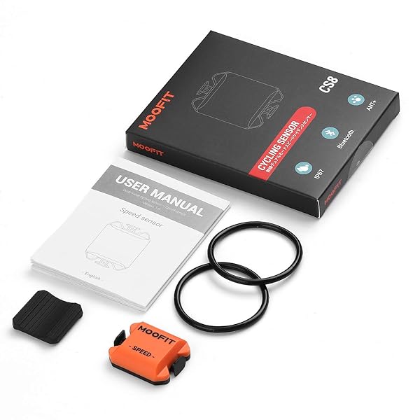 moofit Moofit Bike Speed Sensor Bluetooth ANT Wireless RPM Cadence Sensor for Wahoo Coosporide Rouvy Peloton IP67 Waterproof Orange - View 7 of 7