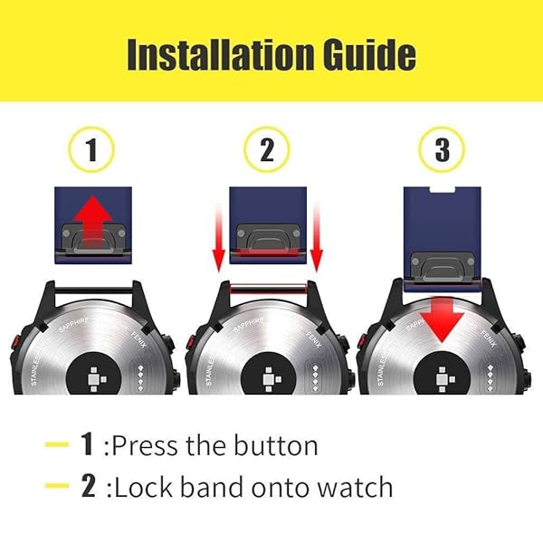 ISABAKE SABAKE Watch Band for Garmin Fenix 6X/6X Pro, Quick Fit 26mm Wristbands,Compatible with Fenix 6X/6X Pro Fenix 5X/5X Plus Fenix 3/3 HR - View 7 of 10