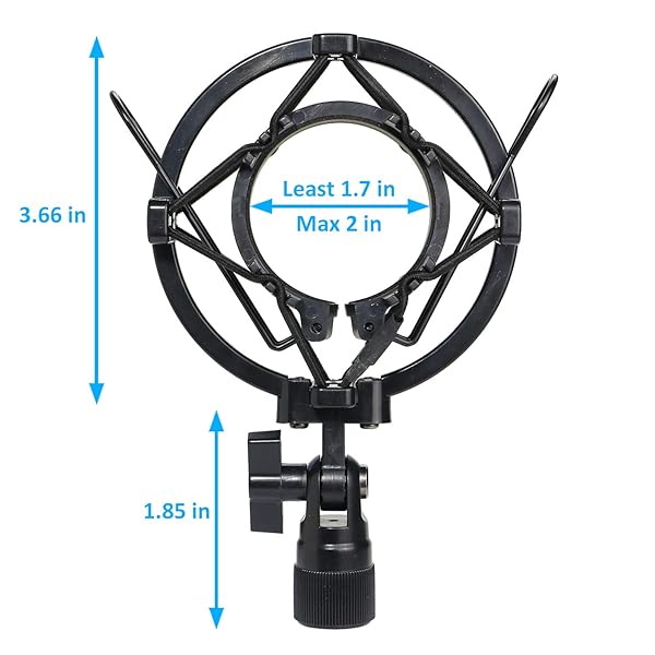 SUNMON SUNMON AT2020 Shock Mount Stand for Audio Technica AT2020 AT2035 AT4040 AT2020USB ATR2500x Reduces Vibration Noise - View 6 of 8